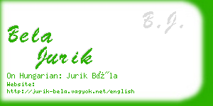 bela jurik business card